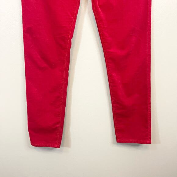 Adriano Goldschmied Jeans Women 29 Red The High Rise Stevie Ankle Slim Straight - Picture 8 of 11